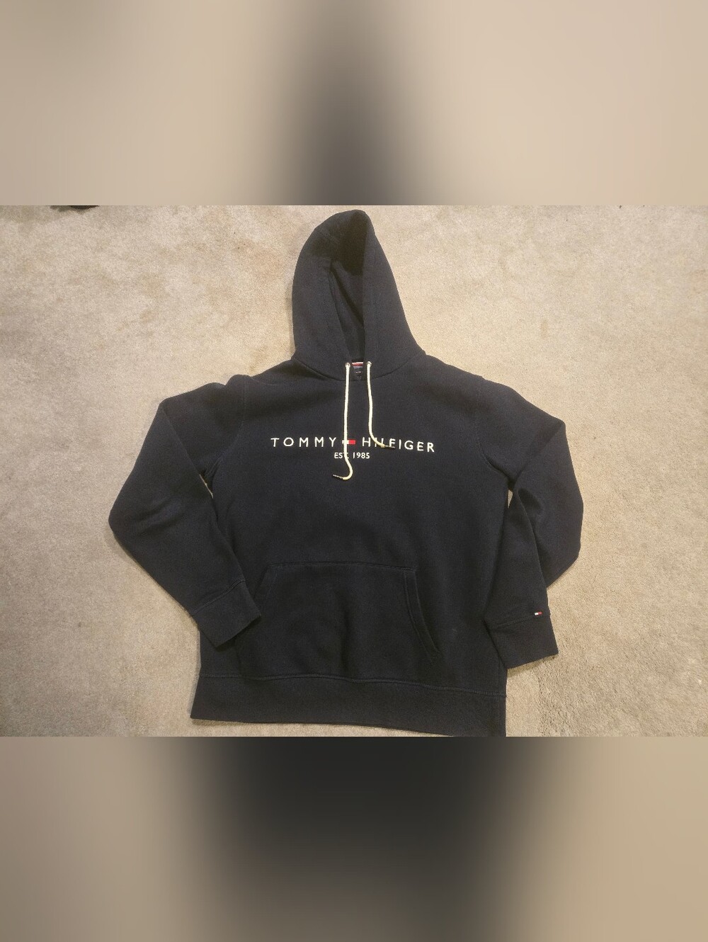 Tommy Hilfiger Navy Crewneck Hoodie with Logo